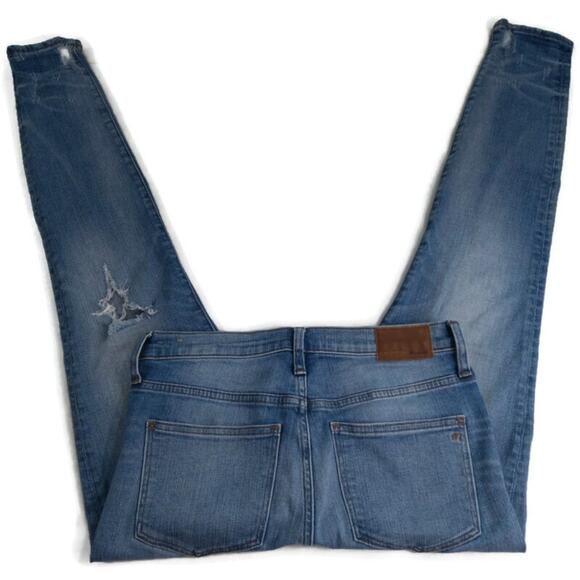J439 Madewell High Rise Distressed Skinny 28 - Picture 3 of 10